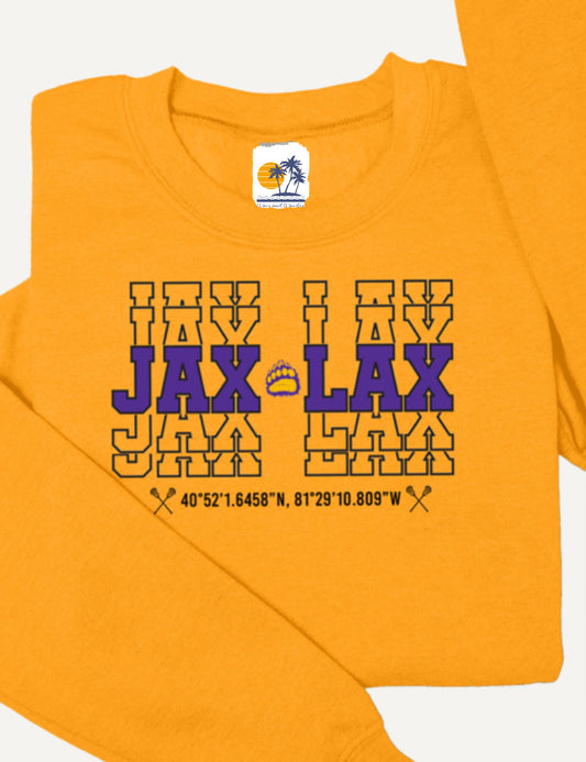 JAX LAX GOLD Lacrosse Crew Sweatshirt